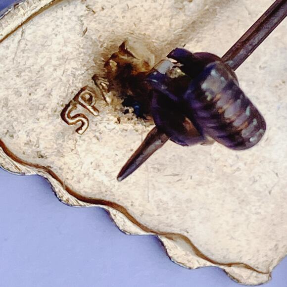 VTG 1950s Butterfly Brooch Gold Tone Black Colorful Enamel Cloisonné Style Pin - Picture 7 of 8